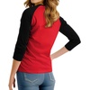 image:imageDecrum Raglan Baseball Shirt Women  Casual Trendy 34 Length Raglan Sleeve Tops for WomenRed  Black Womens Raglan