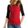 image:imageDecrum Raglan Baseball Shirt Women  Casual Trendy 34 Length Raglan Sleeve Tops for WomenRed  Black Womens Raglan