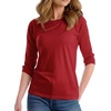 image:imageDecrum Raglan Baseball Shirt Women  Casual Trendy 34 Length Raglan Sleeve Tops for WomenRed Womens Solid Color Raglan