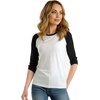 image:imageDecrum Raglan Baseball Shirt Women  Casual Trendy 34 Length Raglan Sleeve Tops for WomenWhite  Black Womens Raglan