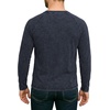 image:imageDecrum Raglan Shirt Men  Crew Neck Baseball Long Sleeve Tee ShirtsBlack Mineral Wash