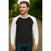 image:imageDecrum Raglan Shirt Men  Crew Neck Baseball Long Sleeve Tee ShirtsBlack White