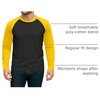 image:imageDecrum Raglan Shirt Men  Crew Neck Baseball Long Sleeve Tee ShirtsBlack Yellow
