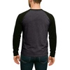 image:imageDecrum Raglan Shirt Men  Crew Neck Baseball Long Sleeve Tee ShirtsCharcoal Grey Black