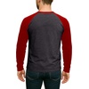 image:imageDecrum Raglan Shirt Men  Crew Neck Baseball Long Sleeve Tee ShirtsCharcoal Grey Red