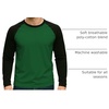 image:imageDecrum Raglan Shirt Men  Crew Neck Baseball Long Sleeve Tee ShirtsGreen Black