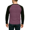 image:imageDecrum Raglan Shirt Men  Crew Neck Baseball Long Sleeve Tee ShirtsHeather Burgundy Black