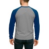 image:imageDecrum Raglan Shirt Men  Crew Neck Baseball Long Sleeve Tee ShirtsHeather Grey Denim Blue