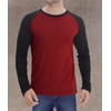 image:imageDecrum Raglan Shirt Men  Crew Neck Baseball Long Sleeve Tee ShirtsMaroon Black