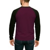 image:imageDecrum Raglan Shirt Men  Crew Neck Baseball Long Sleeve Tee ShirtsMaroon Black