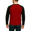 image:imageDecrum Raglan Shirt Men  Crew Neck Baseball Long Sleeve Tee ShirtsRed Black