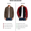 image:imageDecrum Raglan Varsity Jacket Men  High School Bomber Mens Baseball JacketsBlack Red