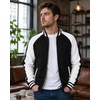 image:imageDecrum Raglan Varsity Jacket Men  High School Bomber Mens Baseball JacketsBlack White