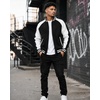 image:imageDecrum Raglan Varsity Jacket Men  High School Bomber Mens Baseball JacketsBlack White