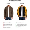 image:imageDecrum Raglan Varsity Jacket Men  High School Bomber Mens Baseball JacketsBlack Yellow