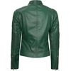 image:imageDecrum Real Lambskin Cafe Racer Leather Jackets For Women Biker StyleGreen