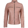 image:imageDecrum Real Lambskin Cafe Racer Leather Jackets For Women Biker StylePink
