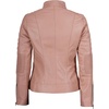 image:imageDecrum Real Lambskin Cafe Racer Leather Jackets For Women Biker StylePink