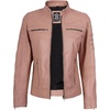 image:imageDecrum Real Lambskin Cafe Racer Leather Jackets For Women Biker StylePink