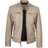 image:imageDecrum Real Lambskin Cafe Racer Leather Jackets for Men Motorcycle StyleBeige