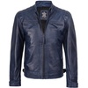 image:imageDecrum Real Lambskin Cafe Racer Leather Jackets for Men Motorcycle StyleBlue Wax