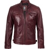 image:imageDecrum Real Lambskin Cafe Racer Leather Jackets for Men Motorcycle StyleBurgundy