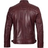 image:imageDecrum Real Lambskin Cafe Racer Leather Jackets for Men Motorcycle StyleBurgundy