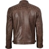image:imageDecrum Real Lambskin Cafe Racer Leather Jackets for Men Motorcycle StyleCoffee Wax