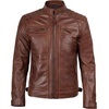 image:imageDecrum Real Lambskin Cafe Racer Leather Jackets for Men Motorcycle StyleCognac Wax