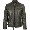 image:imageDecrum Real Lambskin Cafe Racer Leather Jackets for Men Motorcycle StyleOlive Green