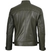image:imageDecrum Real Lambskin Cafe Racer Leather Jackets for Men Motorcycle StyleOlive Green