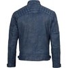 image:imageDecrum Real Lambskin Cafe Racer Leather Jackets for Men Motorcycle StyleWash Blue