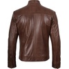image:imageDecrum Real Lambskin Cafe Racer Men Leather Jacket Casual Fashion OuterwearCognac