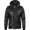 image:imageDecrum Real Lambskin Casual Leather Jacket Men with Removeable HoodFrndle  Black Leather Jacket Men