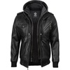 image:imageDecrum Real Lambskin Casual Leather Jacket Men with Removeable HoodFrndle  Black Leather Jacket Men