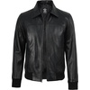 image:imageDecrum Real Lambskin Leather Bomber Jacket Men Classic Casual OuterwearBlack