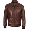 image:imageDecrum Real Lambskin Leather Bomber Jacket Men Classic Casual OuterwearBrown