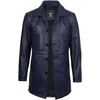 image:imageDecrum Real Lambskin Leather Car Coat Mid Length Long Jackets For MenBlue