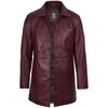 image:imageDecrum Real Lambskin Leather Car Coat Mid Length Long Jackets For MenBurgundy New