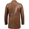 image:imageDecrum Real Lambskin Leather Car Coat Mid Length Long Jackets For MenCamel