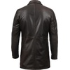 image:imageDecrum Real Lambskin Leather Car Coat Mid Length Long Jackets For MenDistressed Brown