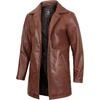 image:imageDecrum Real Lambskin Leather Car Coat Mid Length Long Jackets For MenTan