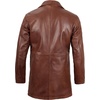image:imageDecrum Real Lambskin Leather Car Coat Mid Length Long Jackets For MenTan