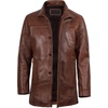 image:imageDecrum Real Lambskin Leather Coat Mid Length Long Jackets For MenBrown