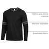 image:imageDecrum Ringer Shirts Men  Crew Neck Stripe Long Sleeves Tee ShirtsBlack  2 Stripes Long Sleeve