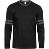 image:imageDecrum Ringer Shirts Men  Crew Neck Stripe Long Sleeves Tee ShirtsBlack  2 Stripes Long Sleeve