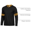 image:imageDecrum Ringer Shirts Men  Crew Neck Stripe Long Sleeves Tee ShirtsBlack  Yellow 2 Stripes Long Sleeve
