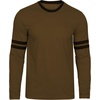 image:imageDecrum Ringer Shirts Men  Crew Neck Stripe Long Sleeves Tee ShirtsBrown  2 Stripes Long Sleeve