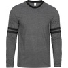 image:imageDecrum Ringer Shirts Men  Crew Neck Stripe Long Sleeves Tee ShirtsCharcoal  2 Stripes Long Sleeve