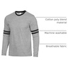 image:imageDecrum Ringer Shirts Men  Crew Neck Stripe Long Sleeves Tee ShirtsHeather Gray  2 Stripes Long Sleeve